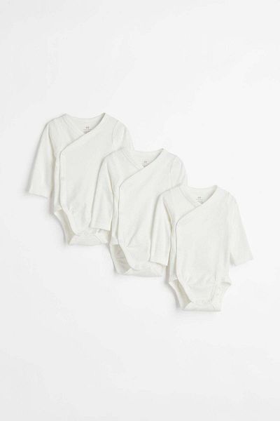 H&M 3-pack Long-sleeved Bodysuits