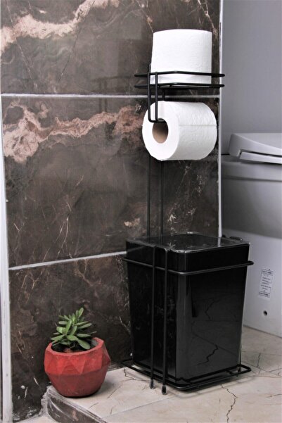 Byanes Metal Wc Peçetelik Cöp Kovalı Kağıtlık Seti