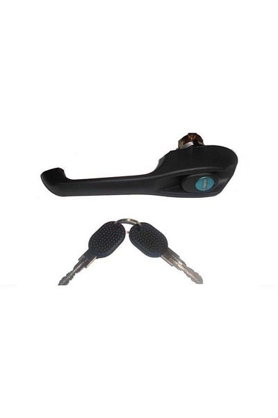BRUCKE Black Locked Door Handle - Front Sag Tmpr-Type