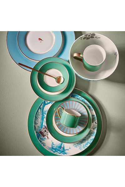 Pip Studio Chique Green Porcelain Dinner Plate 28 Cm