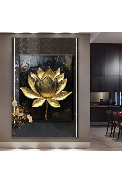 EMYA HOME Pictură pe pânză cu flori de aur 3D