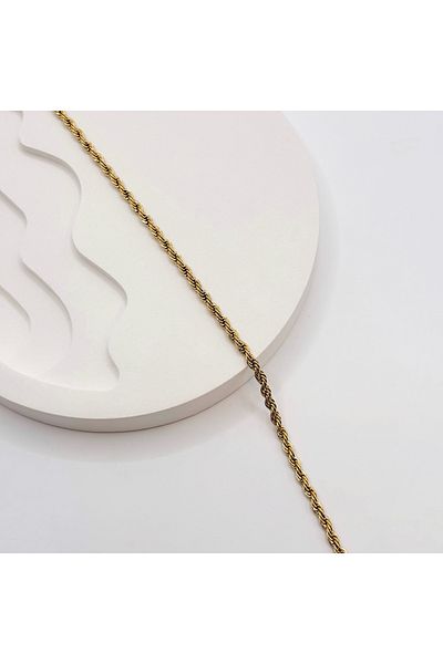 Swan Jewelry Gold Steel Twist Bracelet
