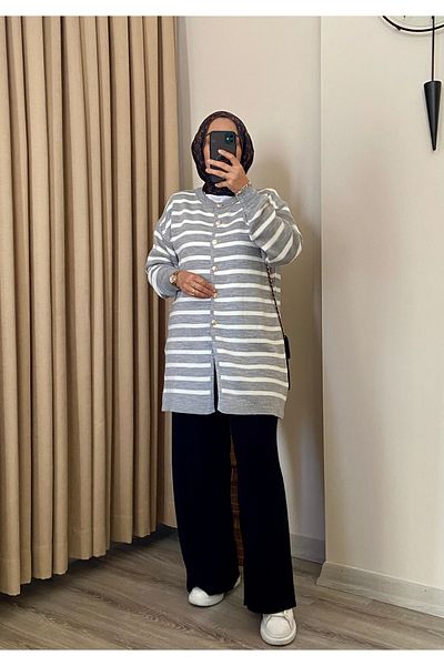 ASEL FASHİON Striped cardigan set