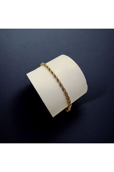 Swan Jewelry Gold Steel Twist Bracelet