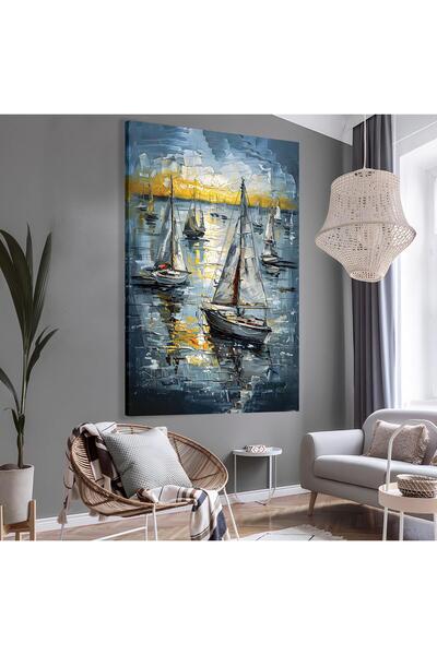 EMYA HOME Εκτύπωση σε καμβά με θέμα τα ιστιοπλοϊκά σκάφη