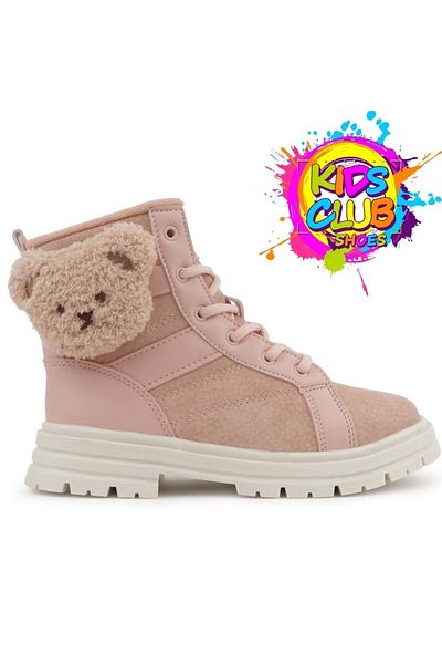 Kids Club Shoes Παιδικές μπότες Luno Unisex - Animal Figure, Ορθοπεδική Αντιολισθητική Σόλα, POWDER