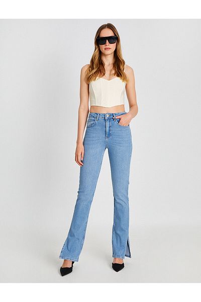 Koton Spanish Leg Jeans Slim Fit High Waist