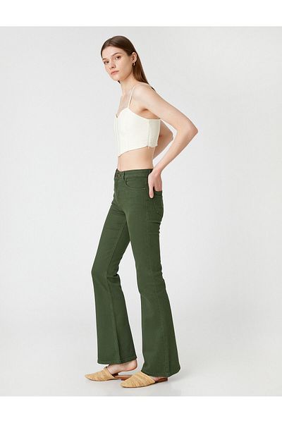 Koton Regular Waist Slim Cut Spanish Leg Jeans