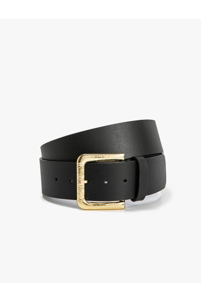 Koton Faux Leather Belt Metal Buckle Detail