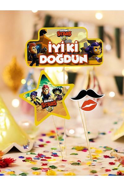 VibeHome 10 Pcs Brawl Stars Themed Speech Balloon - for Birthday Party and Fun Events