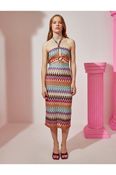 Koton Detailní okno Midi šaty