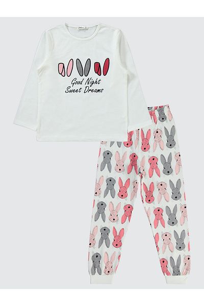 Civil Girls 10-13 Years Old Girl's Pajama Set - Ecru