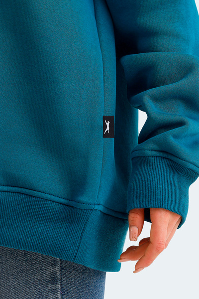 Slazenger VADIM Oversize Жіночий Oversize Світшот кольору нафти