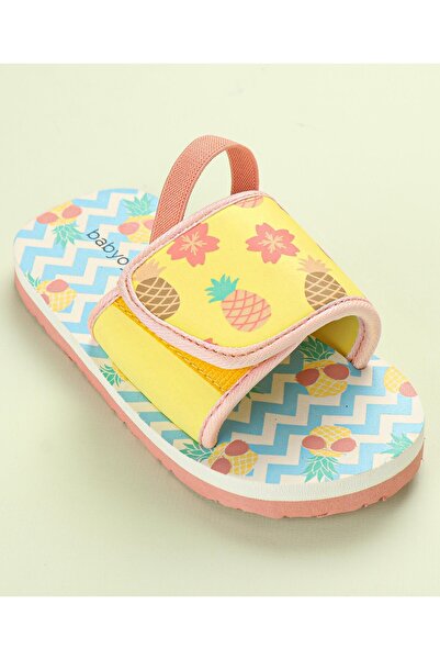 Babyoye Flip Flop with Back Strap Closure Floral & Pineapple Print - Multi Color