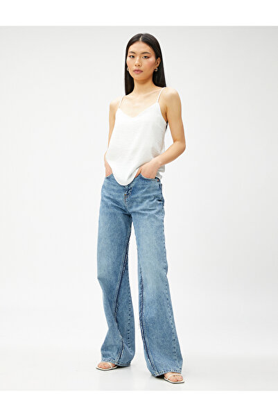 Koton Basic Strap Μπλούζα V λαιμόκοψη