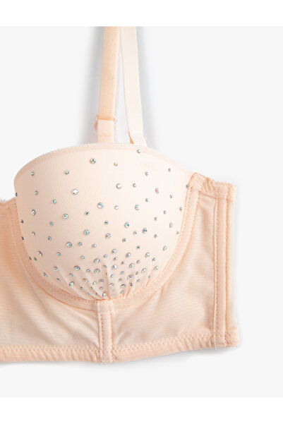 Koton Sutien Mireasa Sutien Stoned Underwire Acoperit Necaptusit