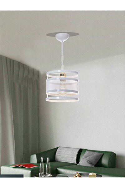 avizade Tekli Beyaz Halka Gold Avize-tekli Modern Sarkıt Avize-tekli Avize Mo...