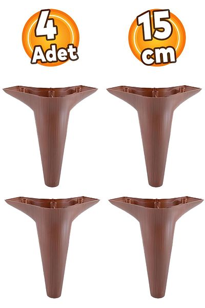 Badem10 Aspen Mobilier de lux Canapea Fotoliu Unitate TV Picior de bază Picioare 15 cm Model din lemn (4 buc.)