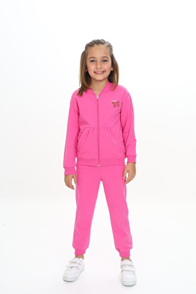 Toontoy Детски спортен екип с кенгуру джобове и принт на гърдите