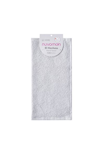Nuvomon Gray 2-piece Hand TowEls - 30x30 cm