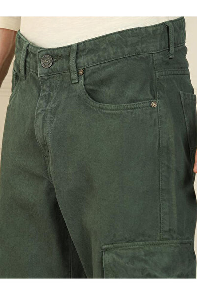 Dennis Lingo By Styli Mid Rise Relaxed Fit Solid Cargo Jeans