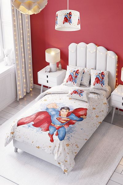 dekomingo Superman Baby and Children's Room Duvet Cover Set (Without Sheets)