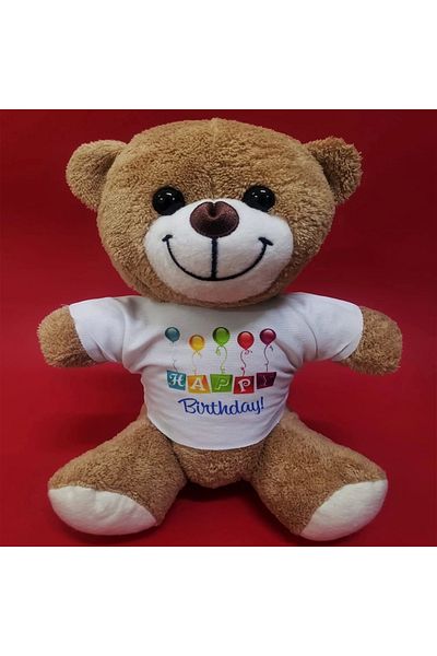 ZL Shoping Happy Birthday T-Shirt Teddy Bear