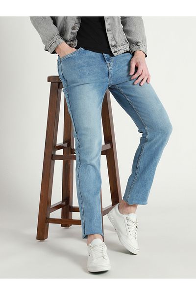 Dennis Lingo By Styli Mid Rise Slim Fit Faded Jeans