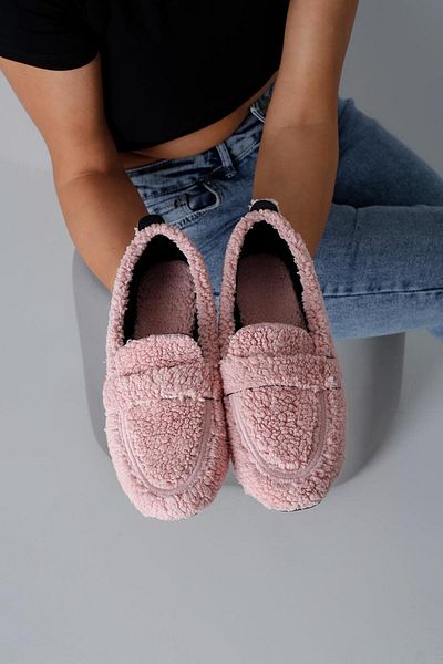 Beyond Powder Colored Women's Teddy Plush Ballerinas - Bynddem04