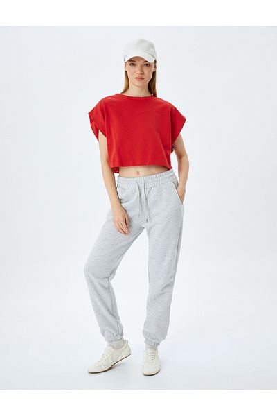 Koton Αθλητικό αθλητικό παντελόνι Jogger με λεπτομέρεια με κορδόνια στη μέση