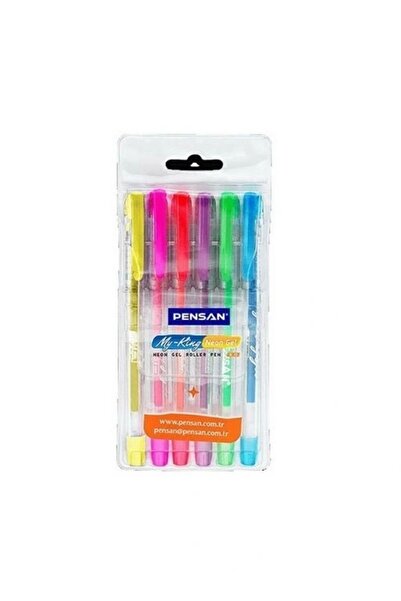 Pensan My-King Neon Jel Kalem 6Lı Set