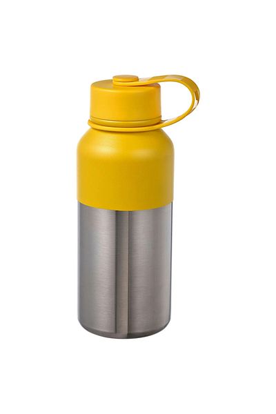 IKEA Hetlevrad Thermos, Stainless Steel-yellow, 0.5 Lt