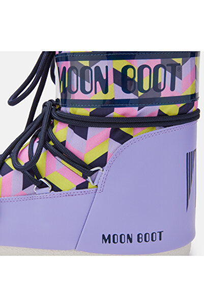 MOON BOOT Women's / Girls' Boots (Snow) 80D 1409550 -Jb10 Moon Boot Icon Low Optical Lilac/Cyber Lime