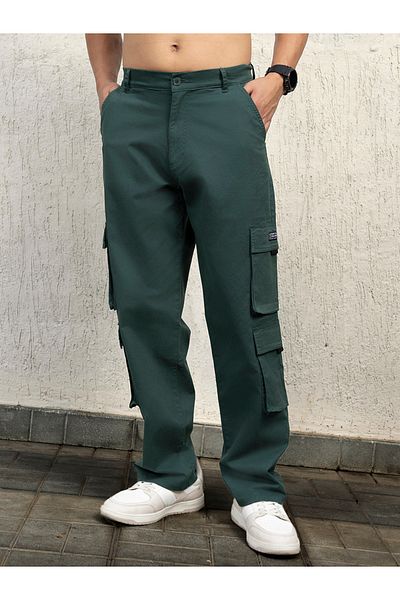 Hubberholme By Styli Loose Fit Mid Rise Double Flap Cargo Pants