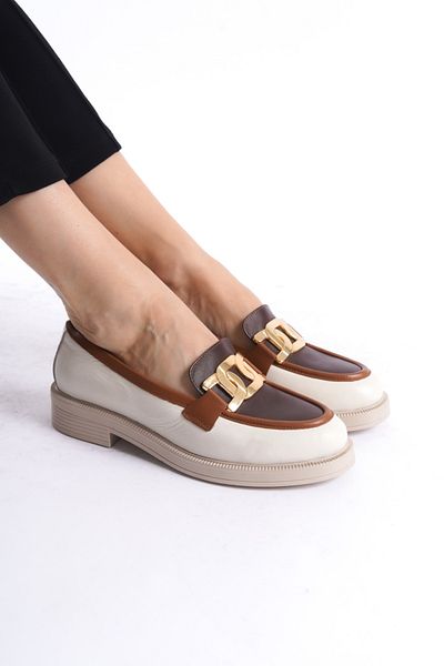 GNS Shoes Garni Buckle Genuine Leather Women's Loafer Shoes