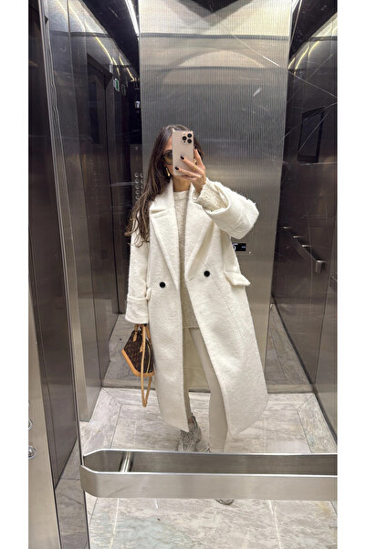 My Blog Dlouhý kabát Ecru Lasa - 511132