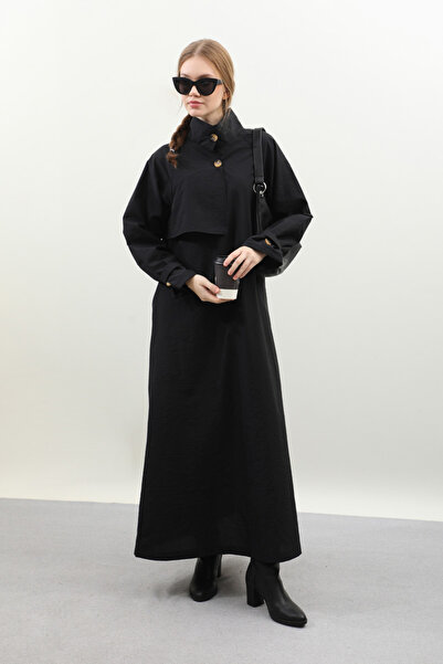 ZÜLAYS Black Parachute Dress - Half Windbreaker