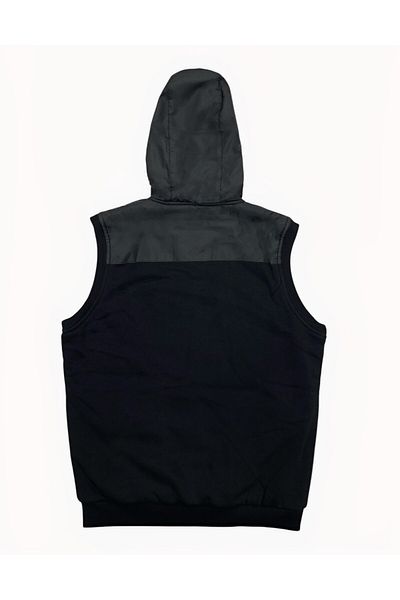 Masimar Men's Fur Lined Hooded Pocket Vest