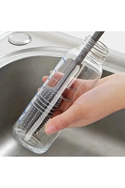 Offiezy Pratik Ortak Biberon- Matara Temizleme Fırçası Silicon- Döner Fonksiy...