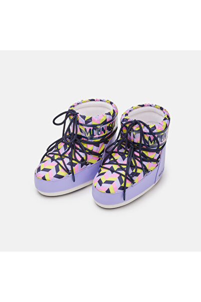 MOON BOOT Women's / Girls' Boots (Snow) 80D 1409550 -Jb10 Moon Boot Icon Low Optical Lilac/Cyber Lime