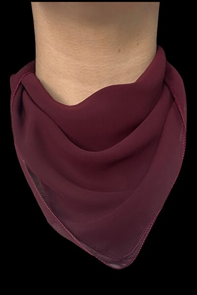 MAZEN Claret Red, Απλό σιφόν κασκόλ Αξεσουάρ πολλαπλών χρήσεων 45x45