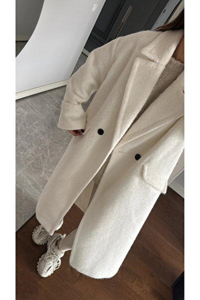 My Blog Dlouhý kabát Ecru Lasa - 511132