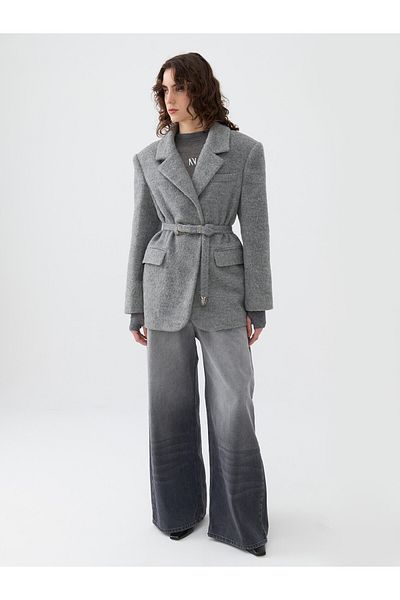 Nocturne Double Breasted Jacket with Belt Detail