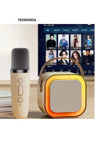 teknonisa TNS  Karaoke Hoparlör Parti Hoparlörü Mikrofonlu Bluetooth  Işıklı ...