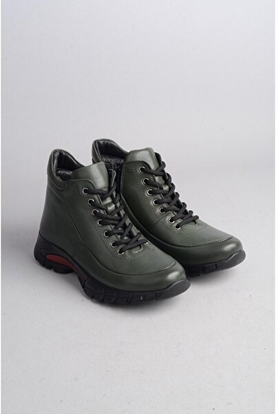 SEÇ KUNDURA SEÇ 686 HAKİKİ DERİ COMFORT KADIN BOT HAKİ