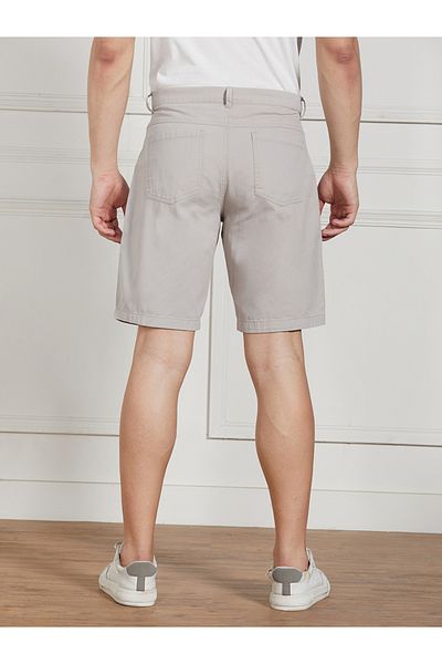 Dennis Lingo By Styli Solid Relaxed Fit Shorts with Belt Loops