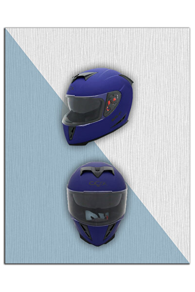 Cox SR-F MAT MAVİ KAPALI MOTOSİKLET KASKI