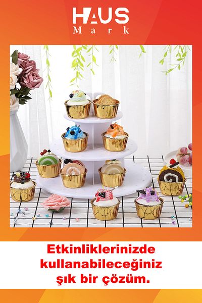 HAUSMARK 30 Gold Color Muffin Cupcake Paper - Patterned Airfryer
