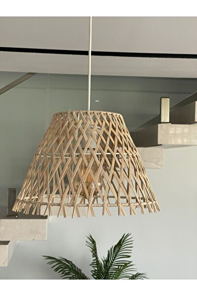 Mady Aksesuar Bambu Sarkıt Avize Aydınlatma Kış Bahçesi Bohem Özel Tasarım 30 cm