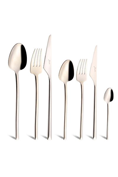 Jumbo 5500 Şampanya 12 Kişilik 84 Parça Çatal Kaşık Bıçak Takımı